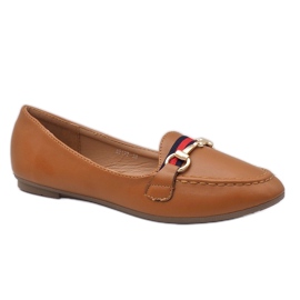 Mocassins ballerines en éco-cuir marron 9F177 brun