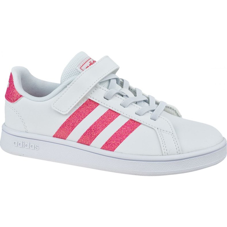 Chaussures Adidas Grand Court K Jr EG3811 blanche Chaussures Adidas Grand Court K Jr EG3811 blanche