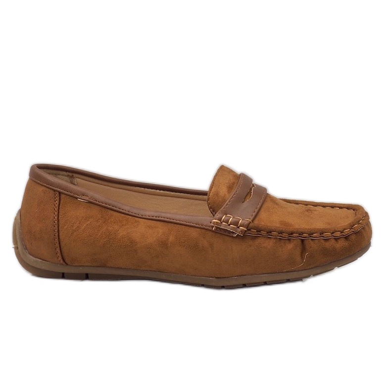 Mocassins marron de ballerines BO-378 brun
