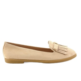 Mocassins lordsy beiges en éco-daim 2358