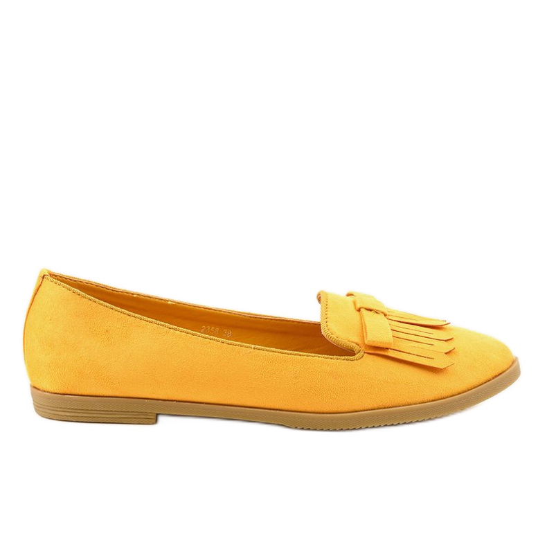 Mocassins lordsy en éco-daim jaune 2358