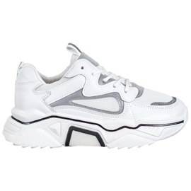 Weide Baskets à la mode avec maille blanc