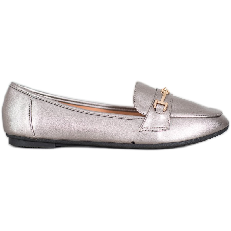 Clowse Chaussures élégantes en cuir écologique gris
