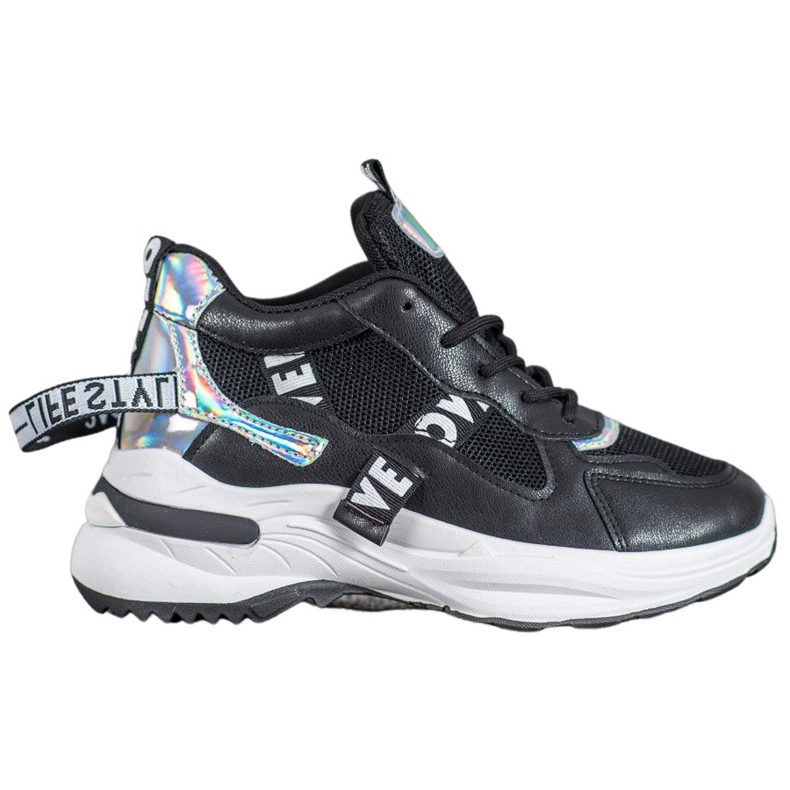Weide Baskets à la mode avec inscriptions le noir