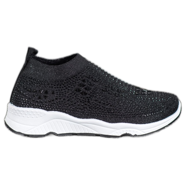 SUPER COOL Chaussures Noires Avec Cristaux le noir