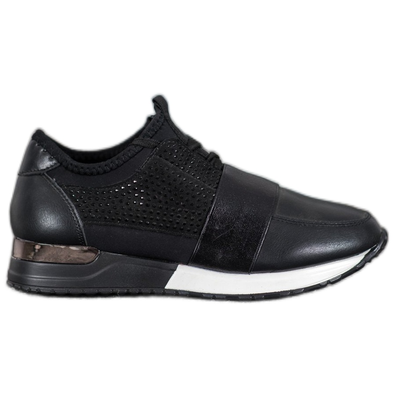 RTX WALK Baskets noires à cristaux le noir