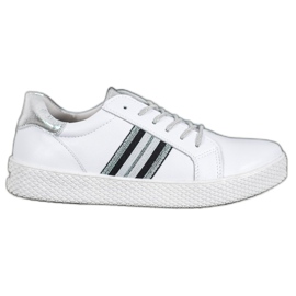 Filippo Chaussures en cuir sur la plate-forme blanc