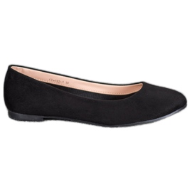 Best Shoes Ballerines en daim le noir