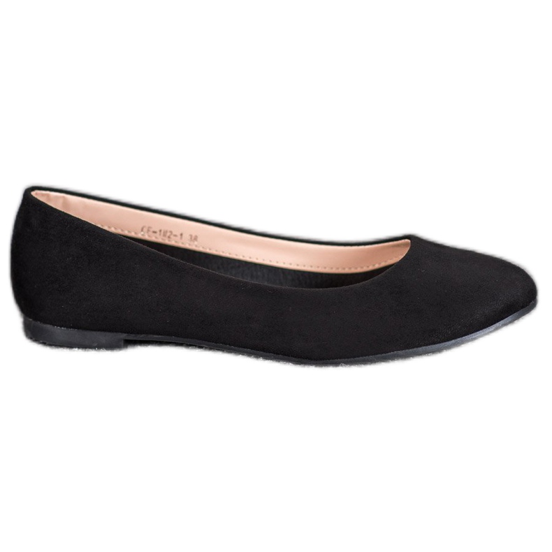 Best Shoes Ballerines en daim le noir