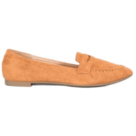 Best Shoes Mocassins En Daim En Spitz brun