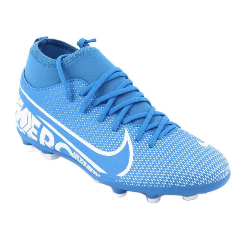 Chaussures de football Nike Mercurial Superfly 7 Club FG / MG Jr AT8150-414 bleu