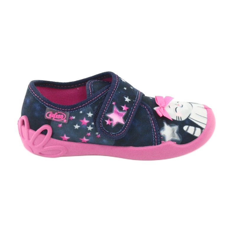 Chaussures enfant Befado 122X003 bleu marin rose