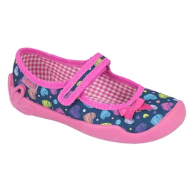 Chaussures enfant Befado 114X396 bleu marin rose multicolore