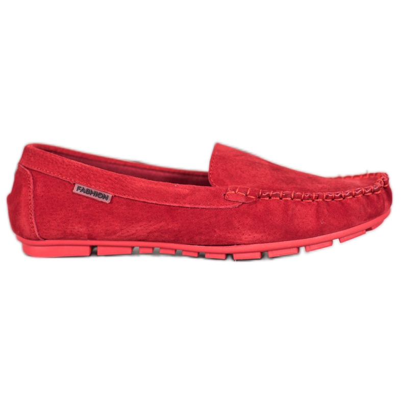 Mocassins classiques en cuir VINCEZA rouge Mocassins classiques en cuir VINCEZA rouge