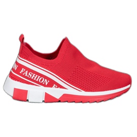 SHELOVET Ajouré Slipony Mode blanc rouge