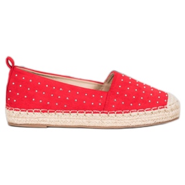 Goodin Espadrilles en daim rouge