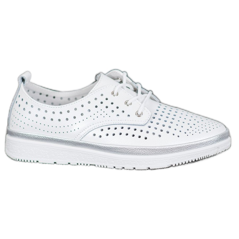 Filippo Bottines en cuir ajouré blanche gris Filippo Bottines en cuir ajouré blanche gris