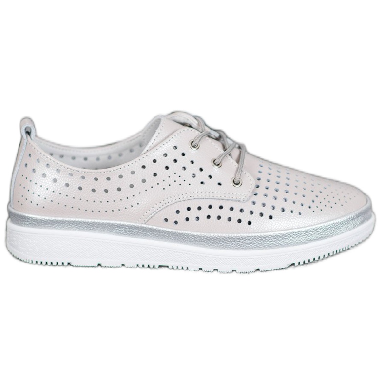 Filippo Bottines en cuir ajouré brun gris