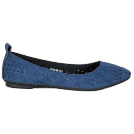 SHELOVET Ballerines ajourées bleu