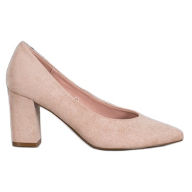 W. Potocki Escarpins à paillettes beige doré