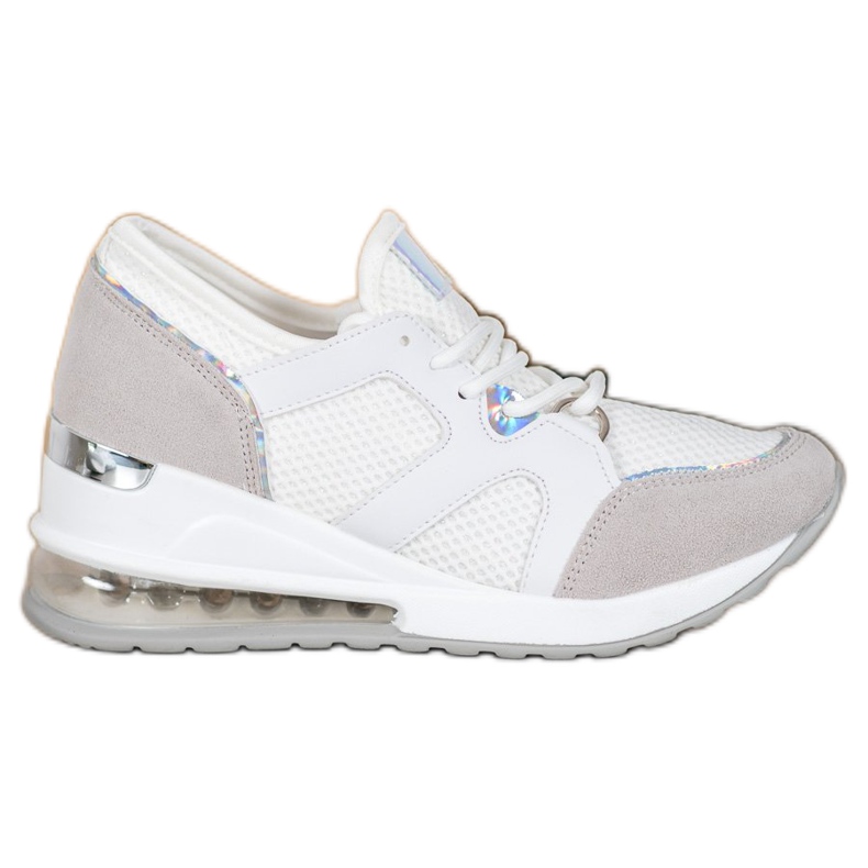 Weide Chaussures de sport blanches à paillettes Weide Chaussures de sport blanches à paillettes