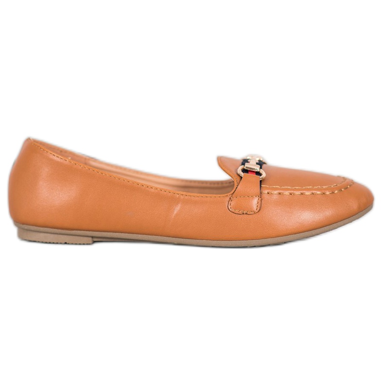 Clowse Seigneurs à la mode avec cuir écologique brun
