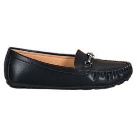 Fama Mocassins Avec Cubic Zirconia le noir