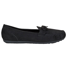 SHELOVET Mocassins décontractés avec un nœud le noir jaune