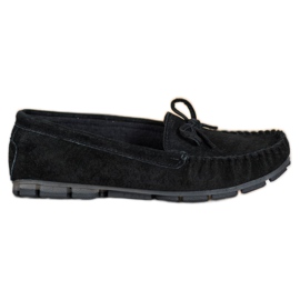 Filippo Mocassins en cuir noir le noir