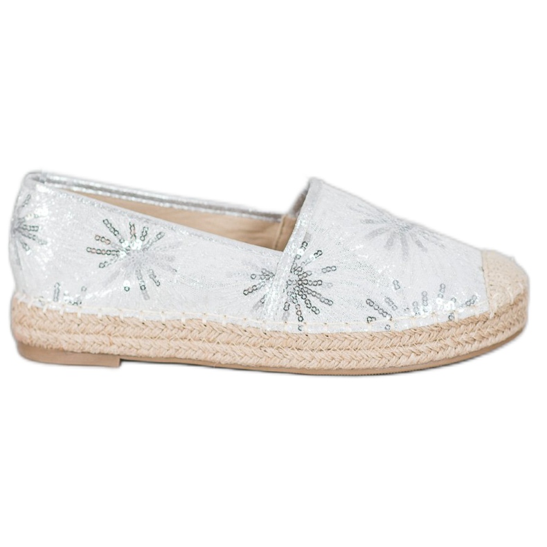 Best Shoes Espadrilles À Paillettes gris