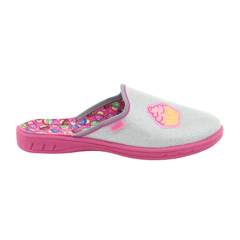 Chaussures enfants colorées Befado 707Y407 rose gris jaune