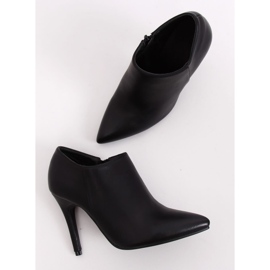 Chaussures en cuir noir sur épingle TX-1850-1 Noir le noir