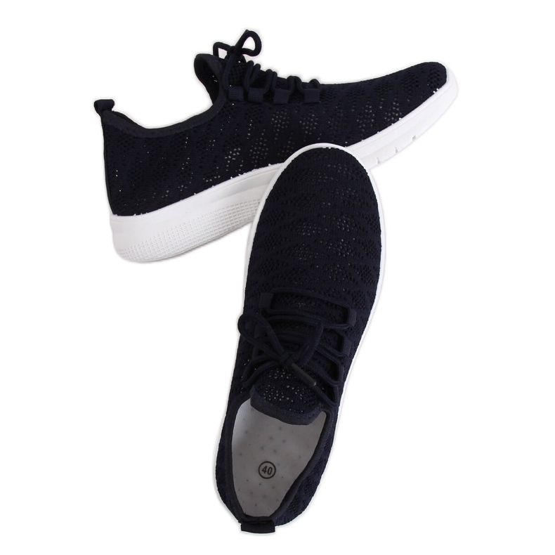 BB76 Chaussures de sport bleu marine marine jaune