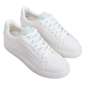 Baskets femme blanches WB807 WHITE / L.BLUE