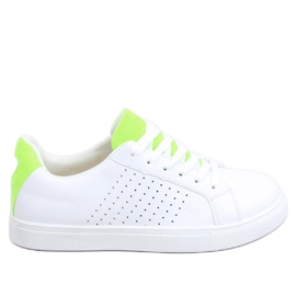 Baskets femme blanches WB807 BLANC / VERT