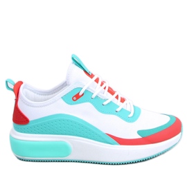 Chaussures de sport femme blanches YK106 BLANC / BLEU Chaussures de sport femme blanches YK106 BLANC / BLEU