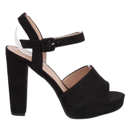 Sandales à talons noires 9R16 Noir