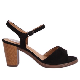 Sandales à talons noires 660-6 Noir le noir