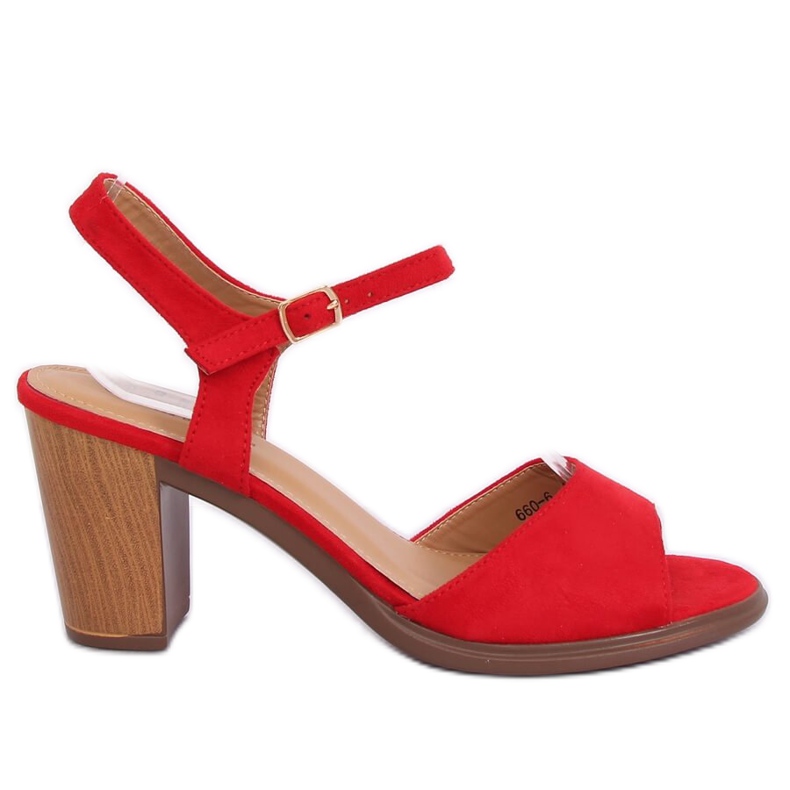 Sandales à talons rouges 660-6 Rouge