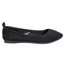 SHELOVET Ballerines ajourées noir