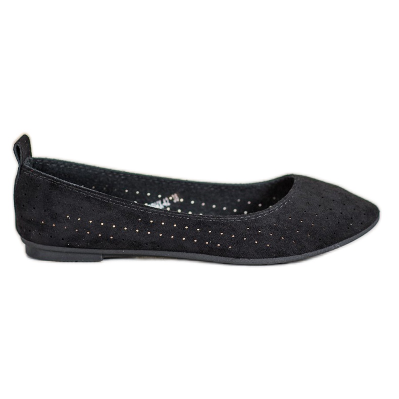 SHELOVET Ballerines ajourées le noir