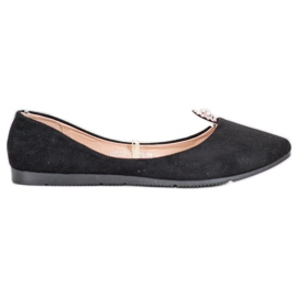 Ballerines noires avec ornement VINCEZA