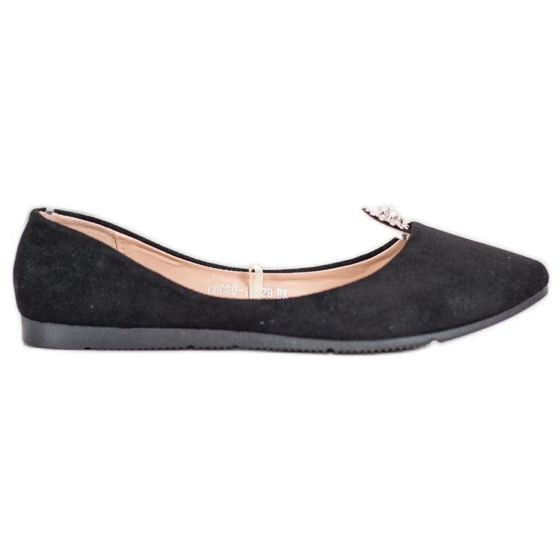 Ballerines noires avec ornement VINCEZA le noir