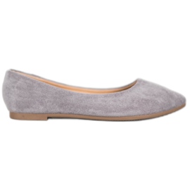 Ballerines classiques en daim VINCEZA gris