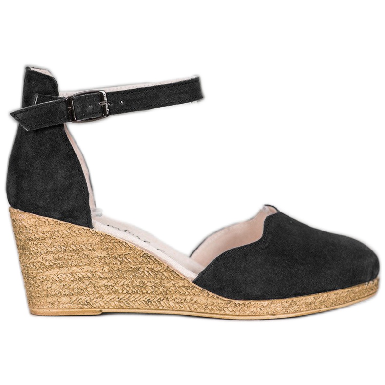 Filippo Chaussures compensées en cuir le noir