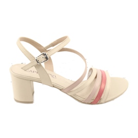 Sandales Caprice femme 28304 beige rouge