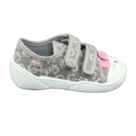 Chaussures enfant Befado 907P116 blanc rose gris
