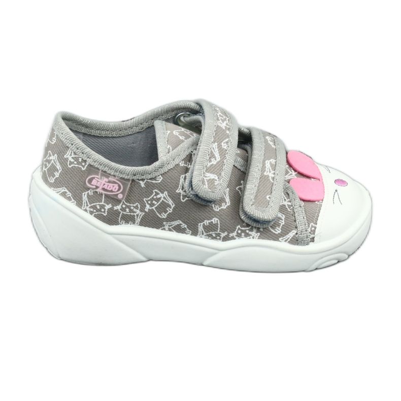 Chaussures enfant Befado 907P116 blanche rose gris