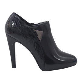 Bottines noires à talons LEI-46