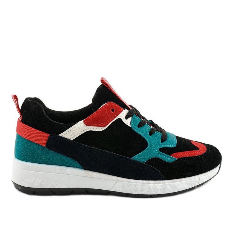 Baskets noires, baskets de sport C9212 le noir multicolore